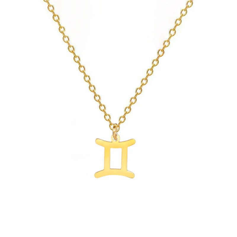 Collier avec Pendentif Dorés Signe du Zodiaque