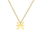 Collier avec Pendentif Dorés Signe du Zodiaque