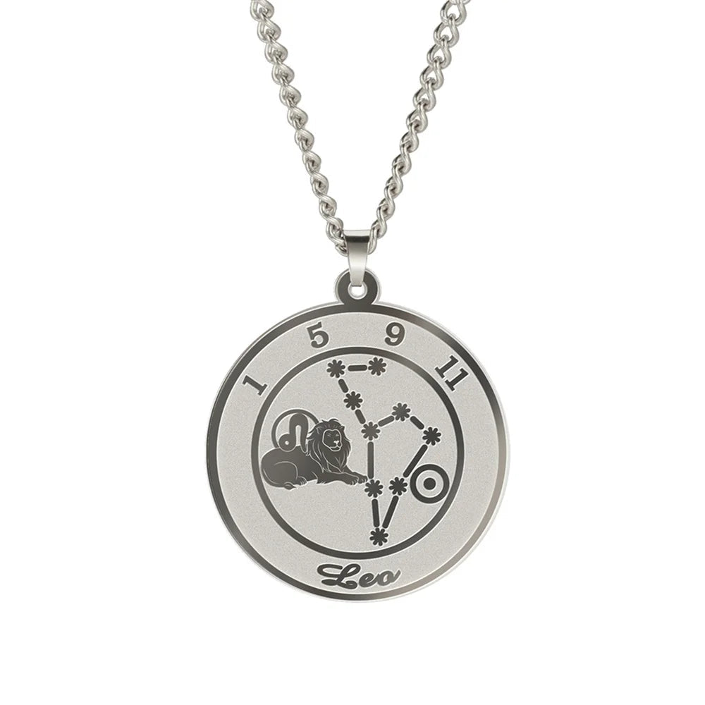 Collier avec Pendentif Signe du Zodiaque Astrologique Homme ou Femme
