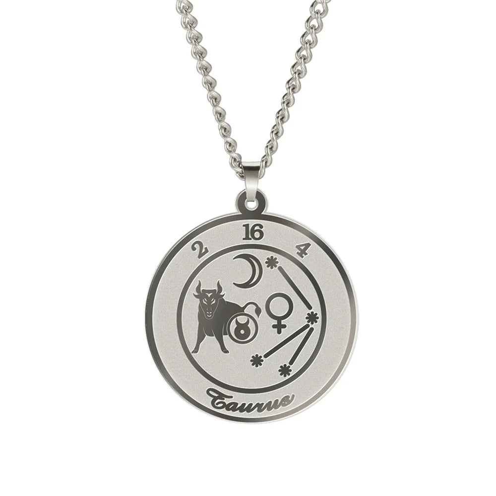 Collier avec Pendentif Signe du Zodiaque Astrologique Homme ou Femme