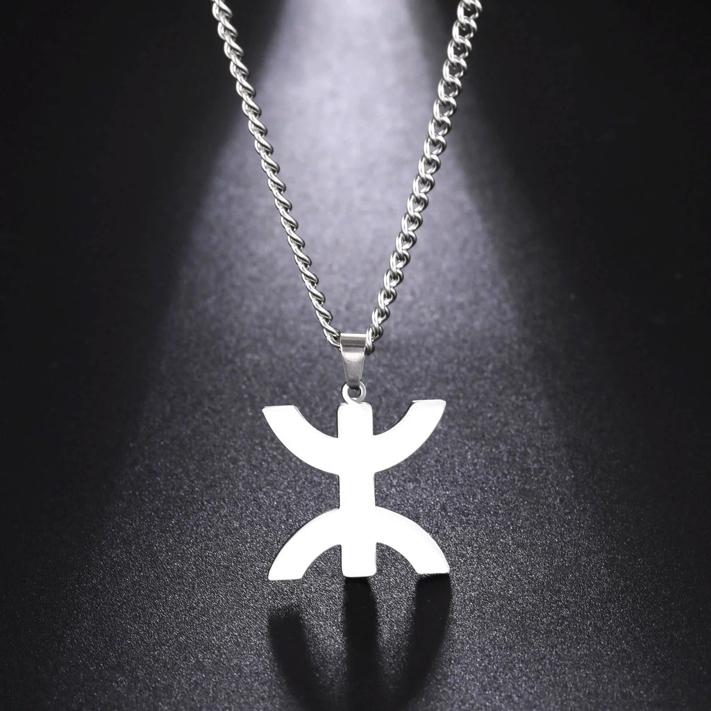 Halsketting met symbolische Berberse "yaz" Arabische hanger voor dames zilver