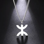 Halsketting met symbolische Berberse "yaz" Arabische hanger voor dames zilver