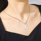 Halsketting met symbolische Berberse "yaz" Arabische hanger voor dames zilver