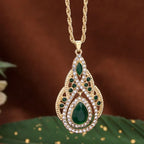 Ketting met traditionele hanger voor Arabische vrouw groen