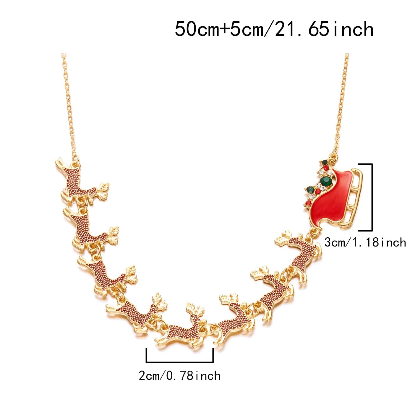 Collier avec Pendentif Traîneau de Noël