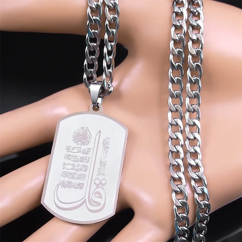 Ketting met hanger van verzen uit de Koran islam moslim Arabisch