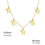 Ketting met hangers in Hebreeuwse letter Chai joods goud