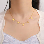 Ketting met hangers in Hebreeuwse letter Chai joods goud