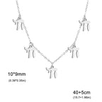 Ketting met hangers in Hebreeuwse letter Chai joods zilver