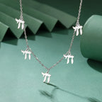 Ketting met hangers in Hebreeuwse letter Chai joods zilver