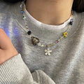 Collier avec Pendentifs Fleurs pour Femme