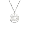 Collier Bouddhiste Fleur de Lotus argent