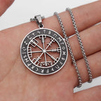 Kompas Ketting Vegvisir Zilveren Viking Hanger