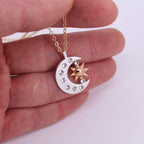 Collier Croissant de Lune Pendentif Femme