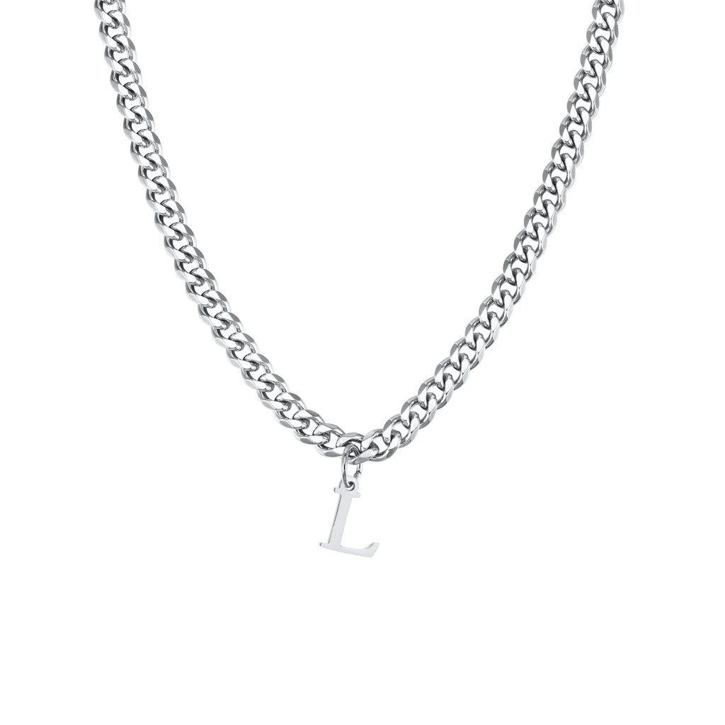 Herenketting met gepersonaliseerde initiaalhanger l 