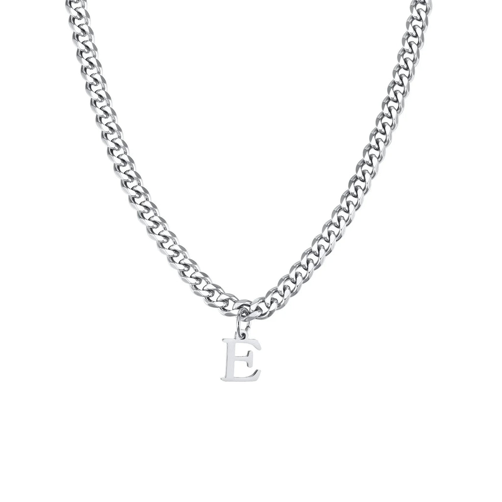 Herenketting met gepersonaliseerde initiaalhanger e