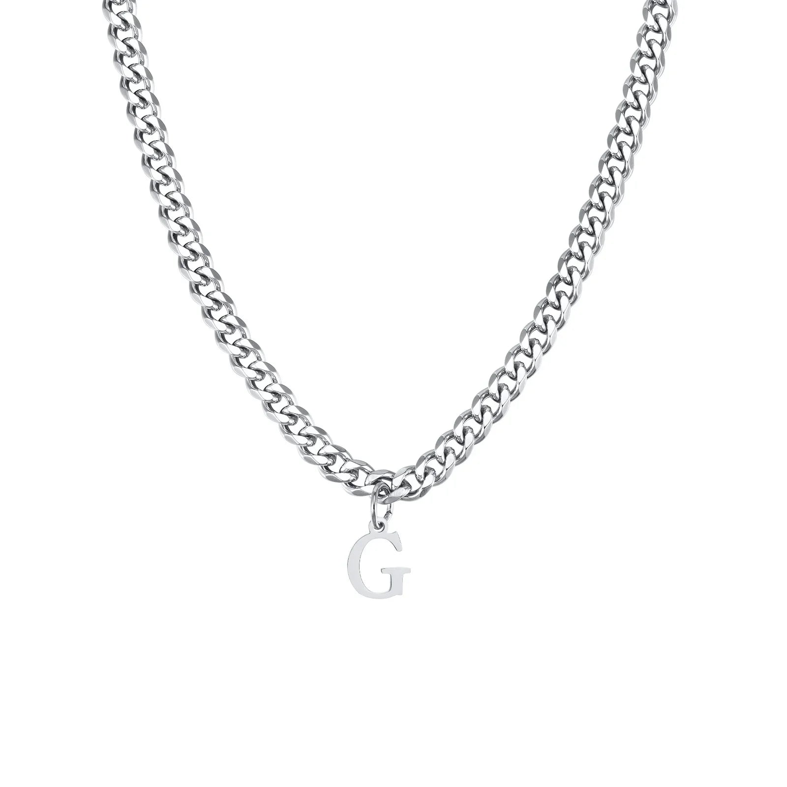 Herenketting met gepersonaliseerde initiaalhanger g