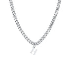 Herenketting met gepersonaliseerde initiaalhanger h