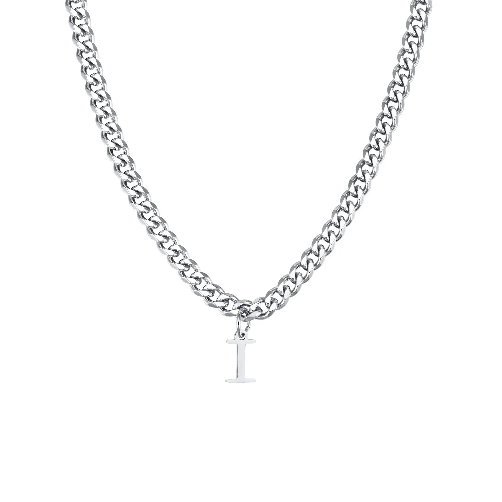 Herenketting met gepersonaliseerde initiaalhanger i