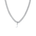 Herenketting met gepersonaliseerde initiaalhanger j