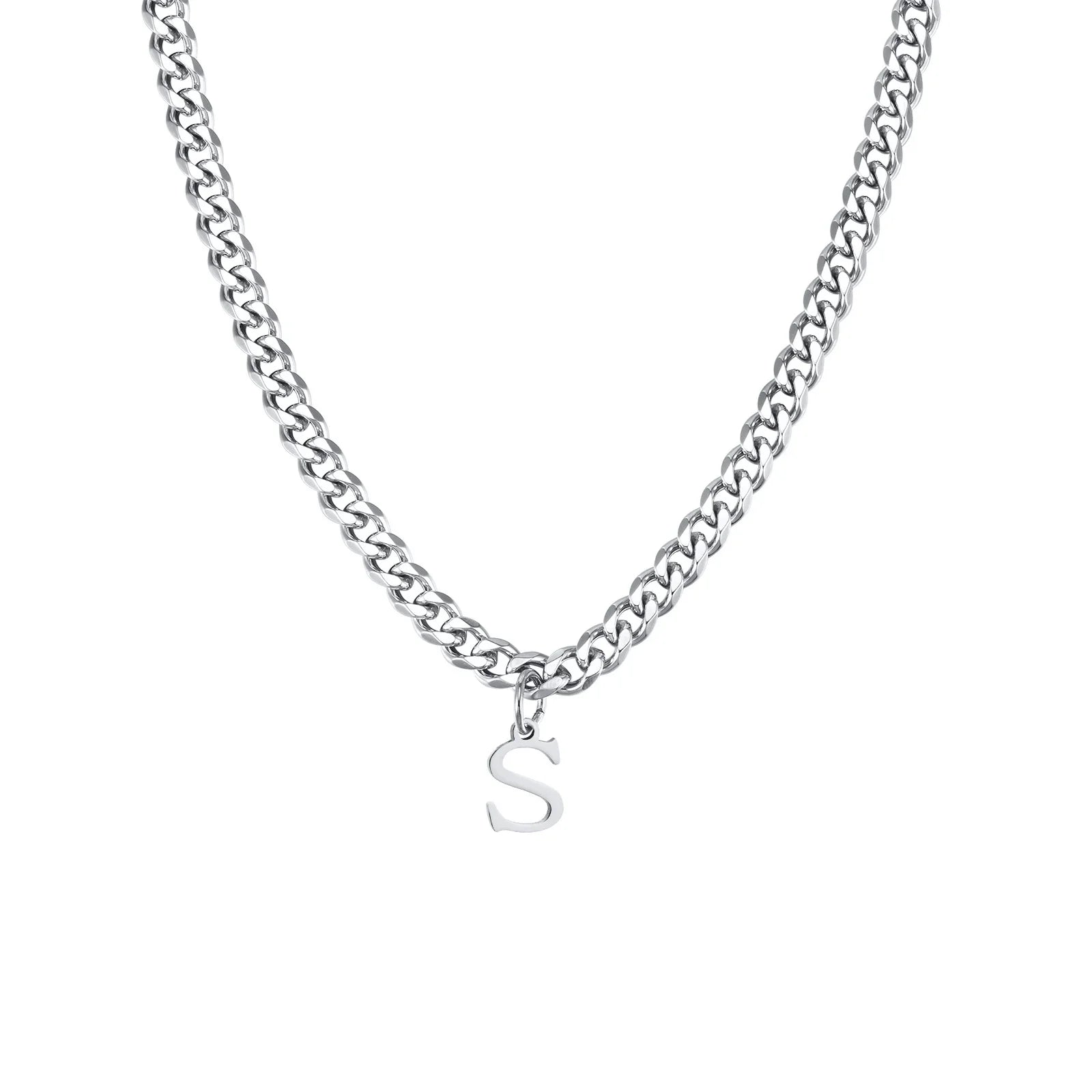 Herenketting met gepersonaliseerde initiaalhanger s