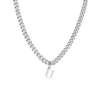 Herenketting met gepersonaliseerde initiaalhanger u