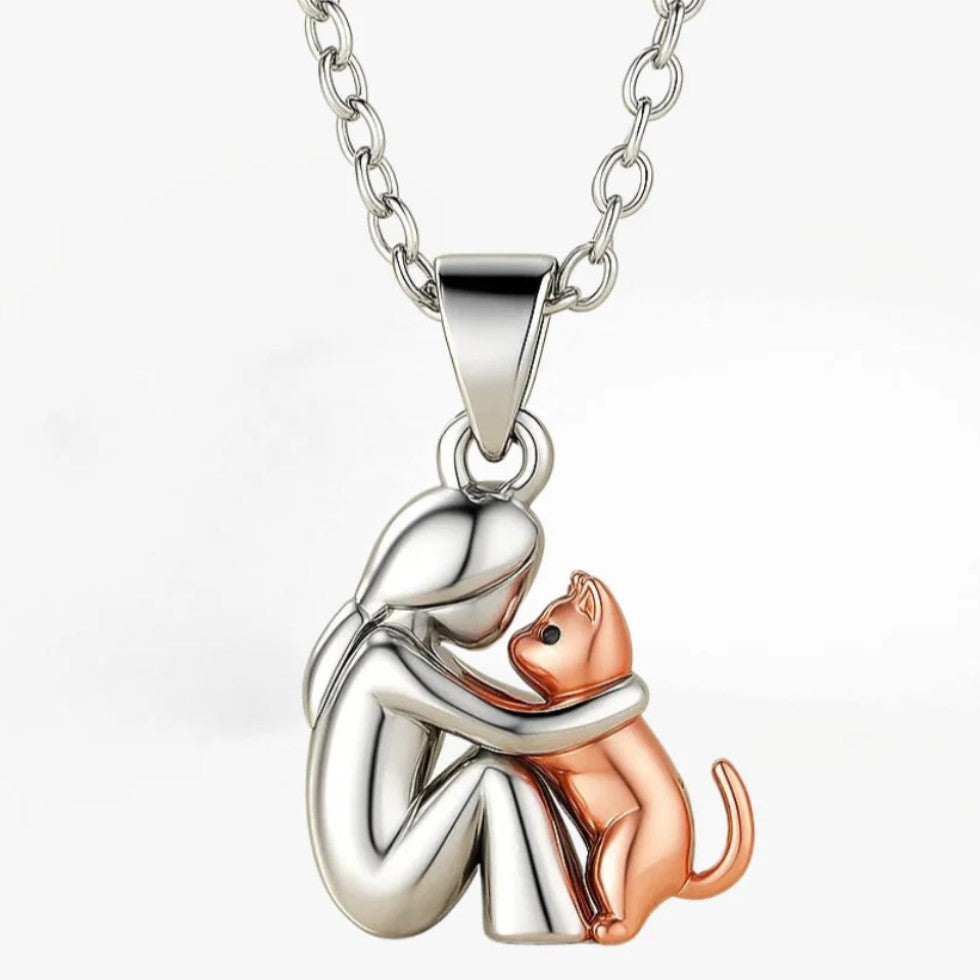 Liefdesketting Knuffel Kat en Baasje 