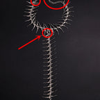 Rugketting met hanger skelet en doodskop