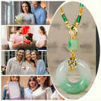Vredes- en zegenhalsketting van Hetian jade 