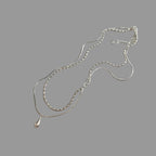 Collier Double avec Pendentif Goutte d'Eau