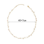 Dubbele rij ketting met parelhanger