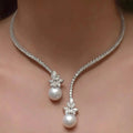 Collier élégant brillant avec perles