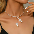 Collier élégant brillant avec perles