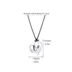 Collier en Lacet avec Pendentif Coeur
