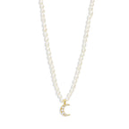 Collier en Perles Pendentif Lune