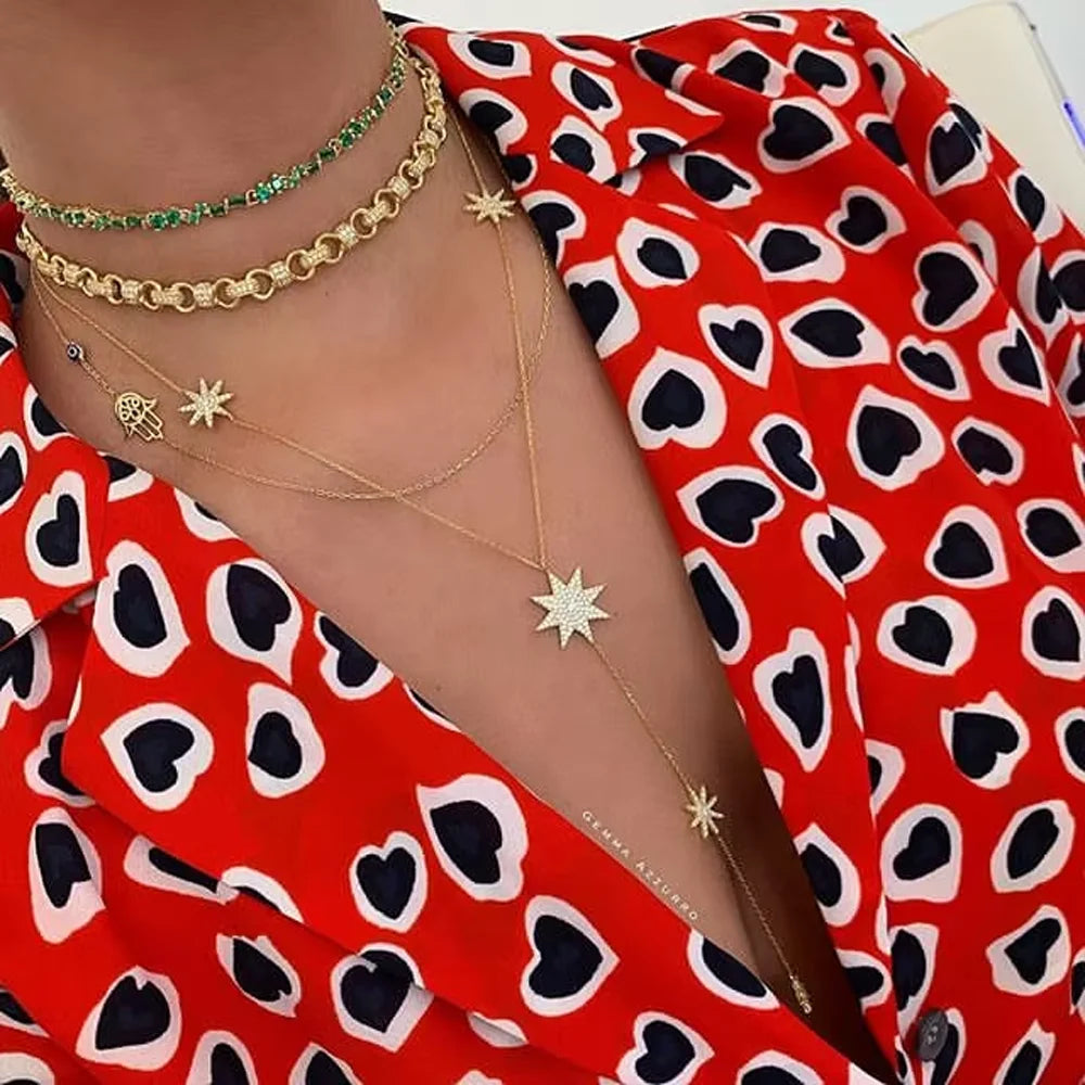 Y-ketting - ster-halsketting voor dames goud