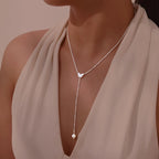 Y-ketting - vlinderdecolletéketting voor dames zilver