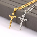 Christelijke ketting en hanger met kruis van Jezus 