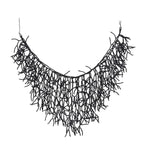 Ketting en borstplaat-hanger koraal zwart