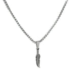 Zilveren ketting met veerhanger