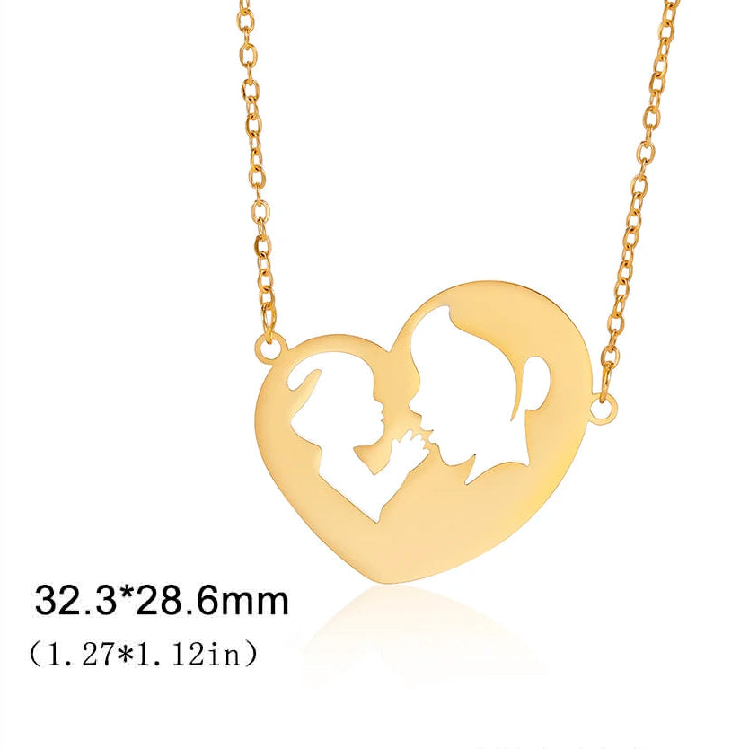 Ketting en zijn hanger "mama en haar baby"