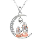 Ketting en zijn hanger "moeder en haar dochter"