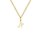 Damesketting met hanger met initiaalletter en hart a