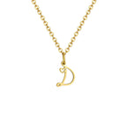 Damesketting met hanger met initiaalletter en hart d