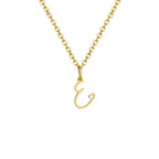 Damesketting met hanger met initiaalletter en hart 