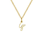Damesketting met hanger met initiaalletter en hart g