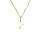 Damesketting met hanger met initiaalletter en hart j