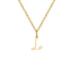 Damesketting met hanger met initiaalletter en hart l