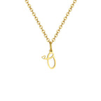 Damesketting met hanger met initiaalletter en hart o