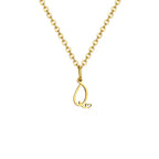 Damesketting met hanger met initiaalletter en hart q